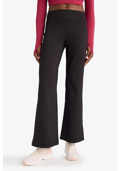 Defacto Flare Fit Beli Saran Sporcu Pantolon A0566ax26spbk81 Siyah-bk81