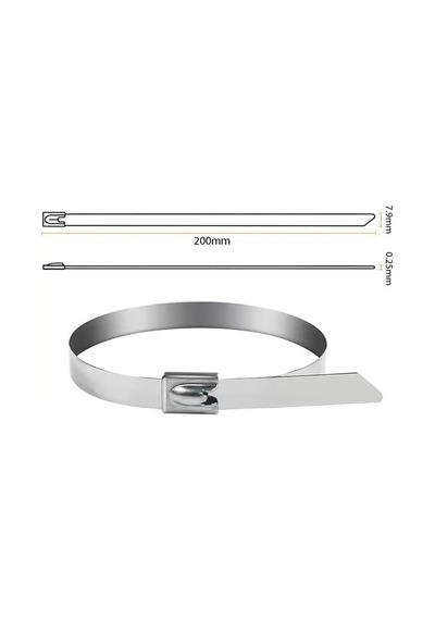 Hubrendy Sh Powermaster Pm-26362 304 Paslanmaz Çelik Kablo Bağı 7.9x200mm