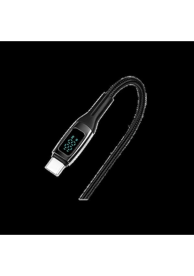 Ttec 2dk57s Alumicable Lcd Usb-c Usb-c 100w Pd/qc 150cm Hızlı Şarj/data Kablosu ,siyah