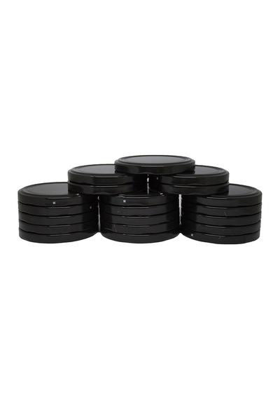 Gün Kapak Standart Cam Kavanozlar İçin 82 MM Twist-Off Kavanoz Kapağı Siyah - 20'li