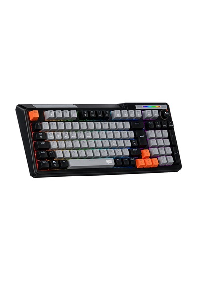 Dragos Colorpulse Siyah Gri Red Switch Hotswap Şarjlı Usb Wireless Bluetooth Full Rgb Oyuncu Mekanik Klavyesi