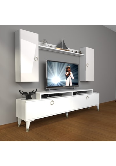 Decoraktiv Ekoflex 7 Mdf Gold Tv Ünitesi Tv Sehpası Beyaz
