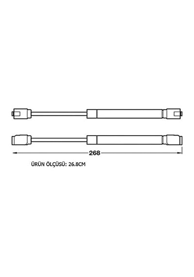 Gazlı Piston 100 Newton Beyaz 2 Adet Beyaz Kapı Stoperi Model