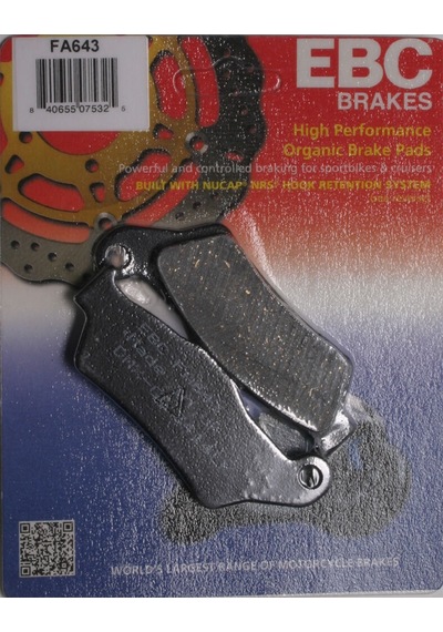 2014-2015 Harley-Davidson Uyumlu Street 750 Arka Fren Balatası Ebc Fa643