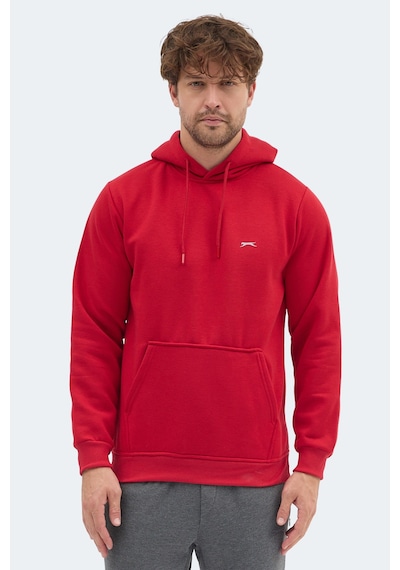 Slazenger Moonlıght I Erkek Kapüşonlu Kırmızı Sweatshırt Kırmızı