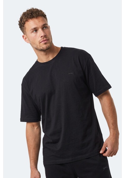Slazenger Kodex Erkek Oversıze Siyah Tişört