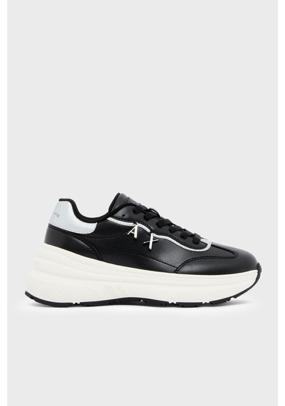 Armani Exchange Sneaker Ayakkabı Kadın Ayakkabı Xw003105 Af27405 Mc372 Siyah-gümüş Armani Exchange Sneaker Ayakkabı Kadın Ayakkabı Xw003105 Af27405 Mc372 Siyah-gümüş