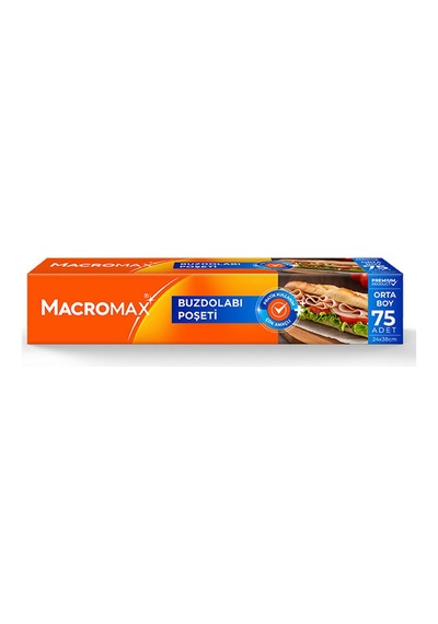 4 Adet Macromax Buzdolabı Poşeti 75 Li Orta Boy