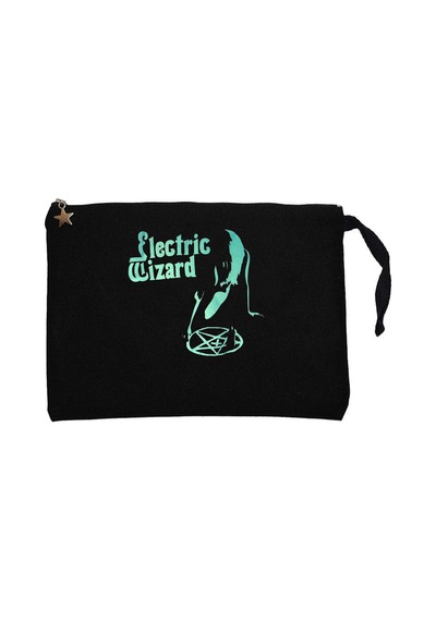 Electric Wizard Vinum Sabbathi Siyah Clutch Astarlı Cüzdan / El Çantası