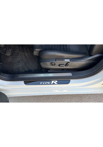 Honda Civic Typer Yazılı Piano Black Parlak Pleksi Eşik Modeli 4 Prç.