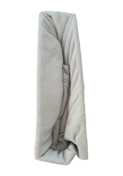 Mycey Lastikli Streç Battal Boy Havlu Çarşaf 180x200 Cm Çok Açık Gri Açık Gri