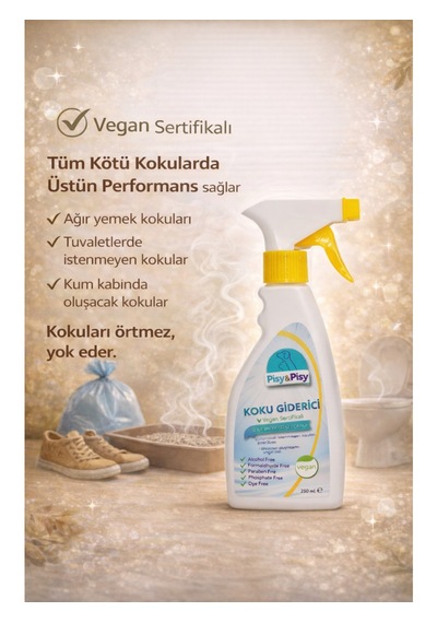Vegan Sertifikalı Koku Giderici 250 Ml Çevre Dostu Plastik Malzeme İle Etkili Ferahlama