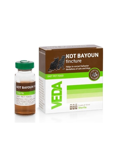 Veda Kot Bayun Kedi/köpek Sakinleştirici Damla 3x10ml - Kızgınlık Ve Seyahat Stresi İçin