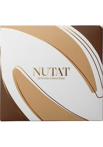 Nutat 300g Spesiyal Hediye Çikolatası - Leblebi Dolgulu & Karışık Aroma Gurme Seçki/kahverengi Pastel