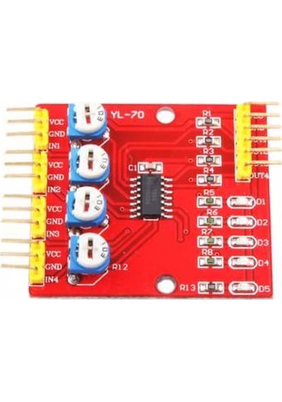 4'Lü Çizgi İzleyen Sensör Seti - 4 Way Tracking Module
