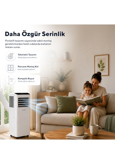 Kumtel Kusunoki KMPAC-7 7.000 Btu Taşınabilir Portatif Klima