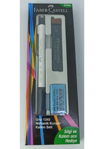 Faber Grip 1345 Beyaz 0.5mm Kalem-silgi-uç Beyaz