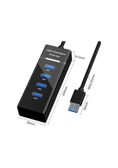 Yd-32 Usb Girişli Yüksek Hızlı 4 Port 3.0 Usb Hub Çoklayıcı Süper Hız 5gbps Çoklu Usb Port Çoğaltıcı Pc Laptop Şarj Notebook Uyumlu