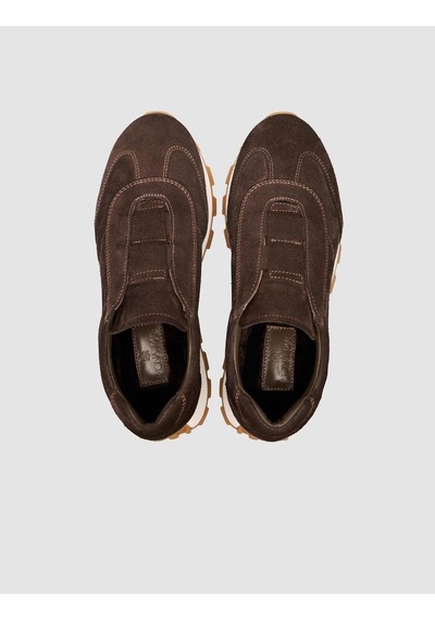 Hakiki Süet Deri Kahverengi Kürk Astarlı Kışlık Kadın Sneaker Kahverengi