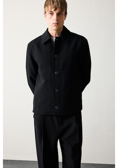 Defacto Regular Fıt Polo Yaka Astarlı Blazer Ceket G6393ax26aubk27 Siyah-bk27