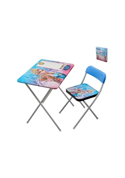 Frozen Katlanır Çalışma Masası Ve Sandalye Frozen Bebek Desenli