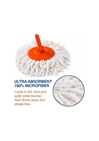 Max Force Pedallı Otomatik Temizlik Seti, Döner Mekanizmalı 360 Başlıklı Mikrofiber Paspas