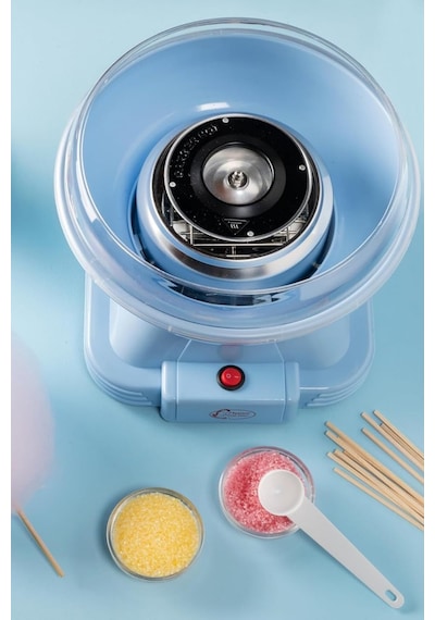 Bestron Retro 500w Mavi Pamuk Şeker Makinesi Ev Tipi Lüks Model Özel Mutfak Aletleri