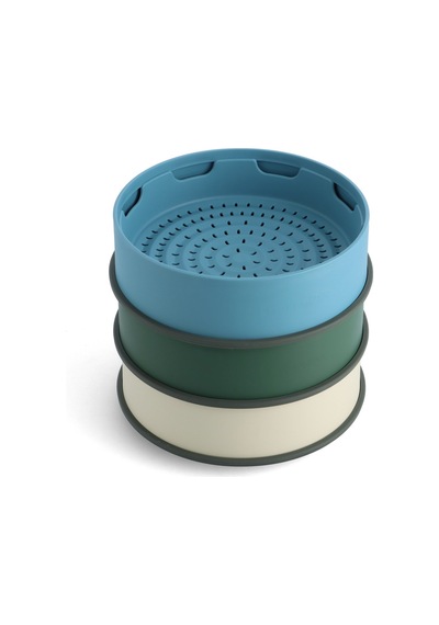 Greenpan Steamy Mavi 24 Cm Buharda Pişirici 24 Cm Tencerelerle Uyumlu Üst Üste Kullanılabilir
