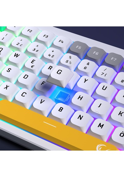 Pure Kablolu Oyuncu Klavyesi Rgb Aydınlatmalı Beyaz/gri