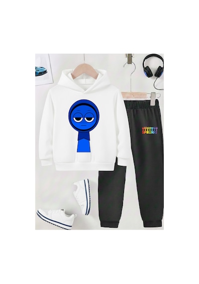 Stil-x Sprunkı Baskılı Çocuk Eşofman Takımı, Şardonlu Soft Kumaş, Unısex Beyaz-siyah 10 Stil-x Sprunkı Baskılı Çocuk Eşofman Takımı, Şardonlu Soft Kumaş, Unısex Beyaz-siyah 10