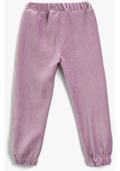 Koton Fitilli Kadife Jogger Eşofman Altı Lila 3wkg40054ak 3WKG40054AK353 Lila