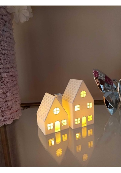 Smilechild Yılbaşı Süsü Led Işıklı 2 Li Ev Dekorasyon 7-10 Cm 2 Led Mum Dahildir Diğer