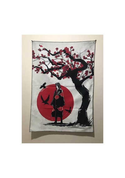 Anime Itachi Uchiha Desenli Tasarım Duvar Halısı