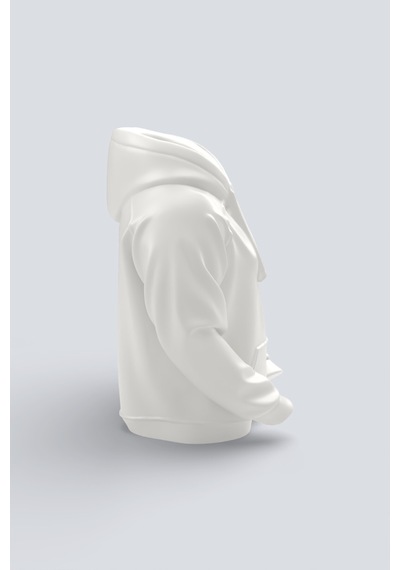 Hoodie Tasarımlı Dekoratif Kalemlik Beyaz