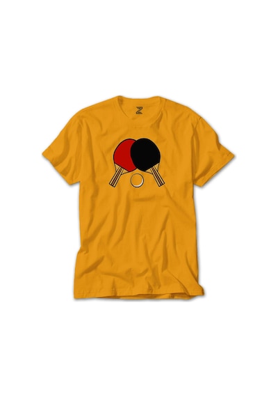 Ping Pong Rackets Colored Sarı Tişört