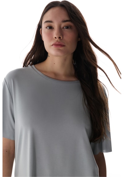 Penti Gri Bisiklet Yaka Oversize Modal T-Shirt Penti Gri Bisiklet Yaka Oversize Modal T-Shirt