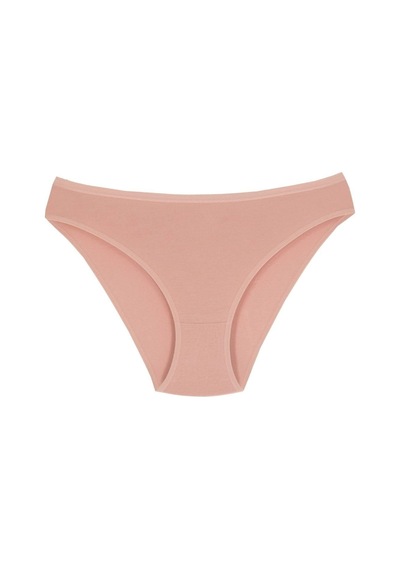 1001 Kadın 5'lı Günlük Slip Külot V18-Pudra-Somon-Kapiçino-Kiremit-Bordo Çok Renkli