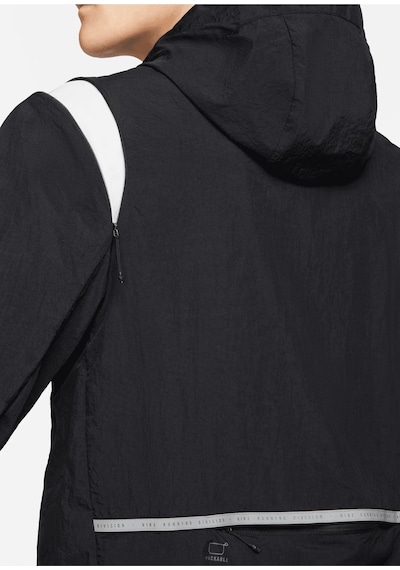 Nike Repel Run Division Transitional Erkek Koşu Ceketi Koşu Ceketi Siyah