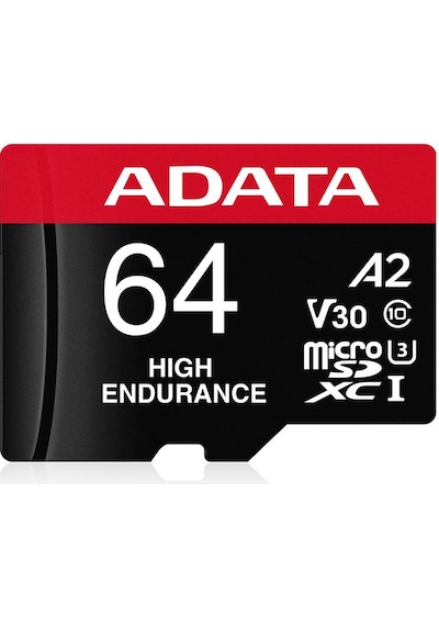 Adata 64 Gb High Endurance Microsdxc 4k U3 V30 A2 Hafıza Kartı