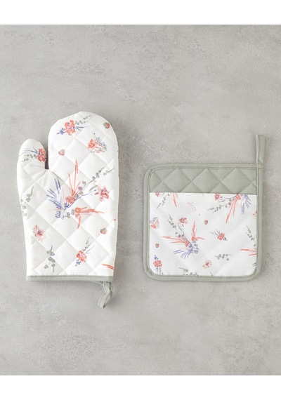 English Home Chimera Polyester 2'li Mutfak Seti 17x30 Cm+20x20 Cm Yeşil Yeşil