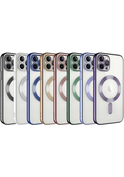 Apple Uyumlu iPhone 11 Pro Uyumlu Kamera Korumalı Magsafe Wireless Şarj Özellikli Zore Demre Kılıf-siyah Siyah -