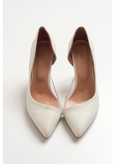 Luvishoes 653 Sedef Sımlı Topuklu Kadın Ayakkabı Sedef