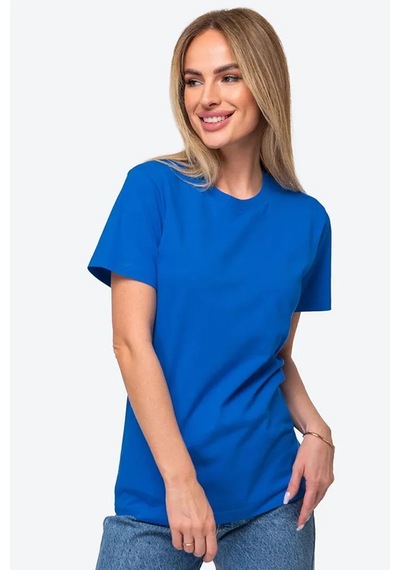 Uyguntarz Unisex Pamuklu Oversize Basic Tshirt Mavi