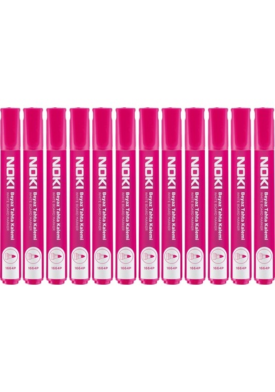 Doldurulabilir Beyaz Tahta Kalemi Pembe 12 Adet Pembe