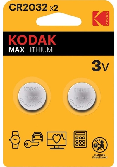 Kodak 2 Adet Cr2032 Ultra Lityum Para Pil