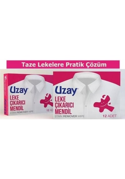 Uzay Leke Çıkartıcı Mendil 2 x 12'li