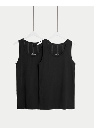 Marks & Spencer 2'li Supima Atlet Seti T14001683a Siyah