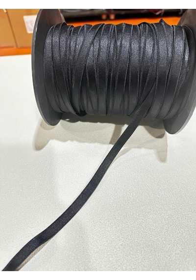 1 Cm Askı Lastiği 5 Metre Siyah