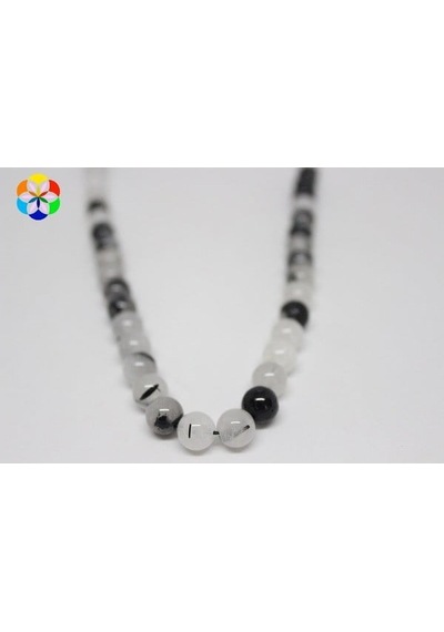 Bileklik Boy Rutil Kuvars Taşı Yarım Dizi 8mm 18cm Uzunluğundadır Çok Renkli