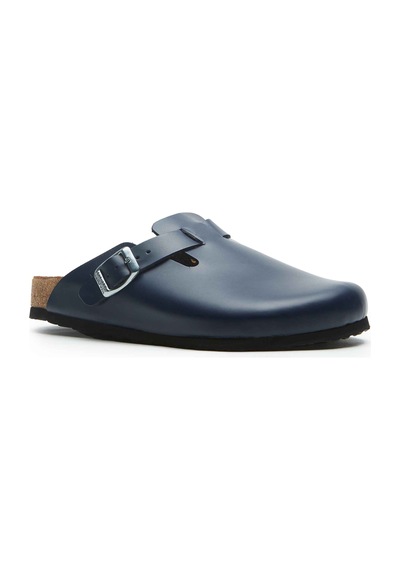 Comfortfusse Capri-n - Erkek Ortopedik Hakiki Deri Sabo Terlik Lacivert Nappa Deri